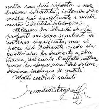 Emilio Argiroffi, da una lettera del 1992